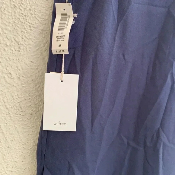 Wilfred Aritzia NWT Blue A Line Sleeveless Dress Size Medium - Picture 4 of 9